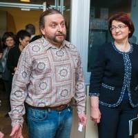 Алексей Строганов на открытии выставки