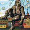 "Стерегущая", бумага, акварель. 24х18, 1992